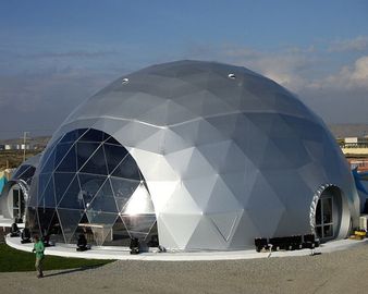 Graues tragbares Zelt der geodätischen Kuppel, bewegliches PVC-Hauben-Ereignis-Zelt